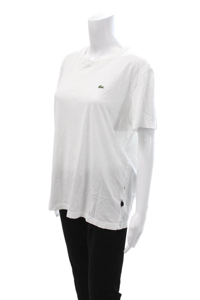 Lacoste Unisex Basic White Pima Cotton Crew Neck Short Sleeve T-Shirt Size XL