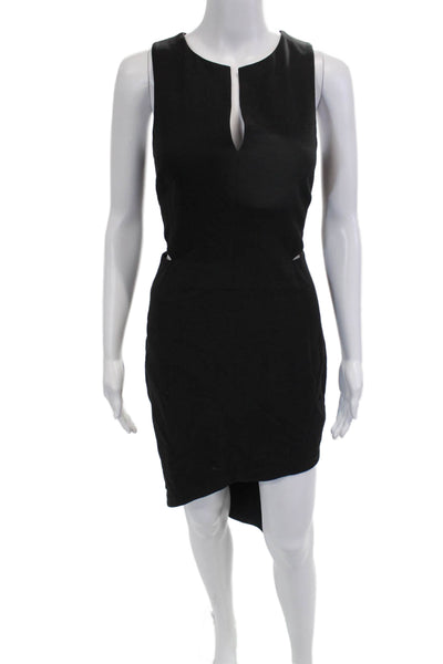 Robert Rodriguez Womens Sheath Bodycon Dress Black Sleeveless Zip Size 4