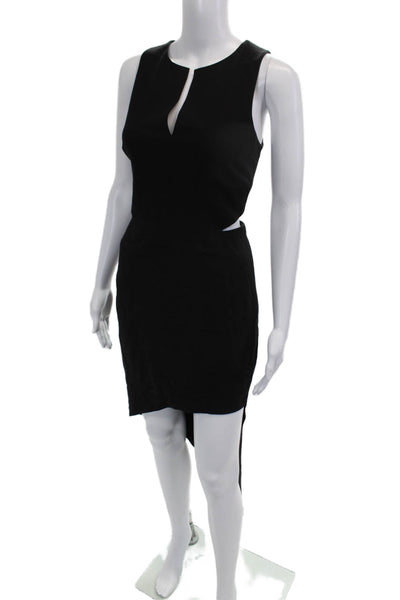 Robert Rodriguez Womens Sheath Bodycon Dress Black Sleeveless Zip Size 4