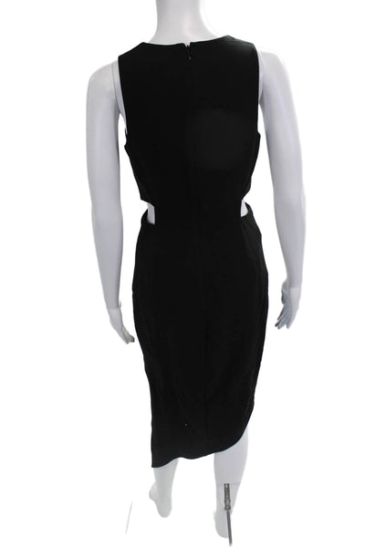 Robert Rodriguez Womens Sheath Bodycon Dress Black Sleeveless Zip Size 4