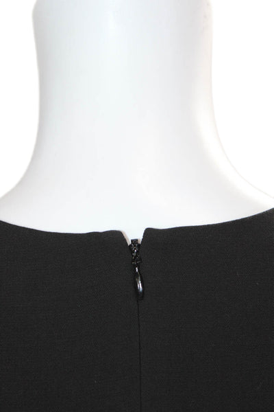 Robert Rodriguez Womens Sheath Bodycon Dress Black Sleeveless Zip Size 4