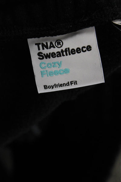 TNA Unisex Black Sweat Shorts Drawstring Size XS