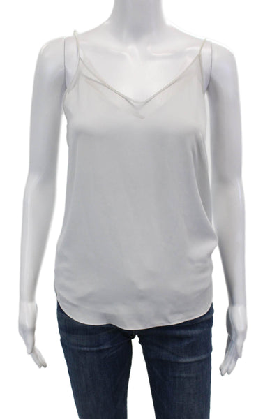 Babaton Womens Camisole V Neck White Polyester Sleeveless Solid Size XS