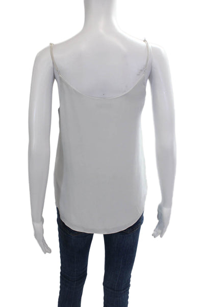 Babaton Womens Camisole V Neck White Polyester Sleeveless Solid Size XS