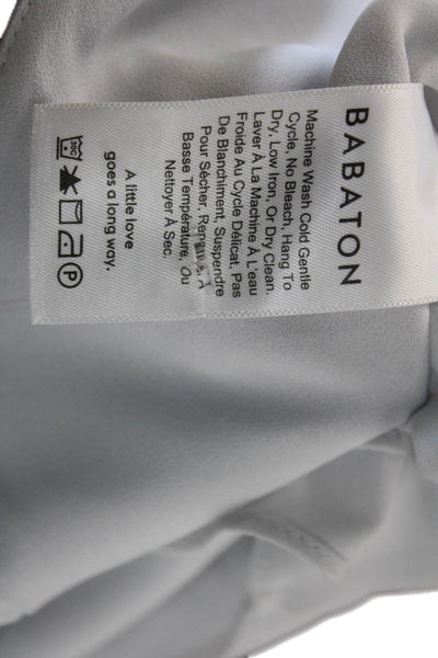 Babaton Womens Camisole V Neck White Polyester Sleeveless Solid Size XS