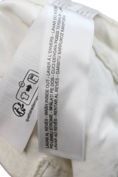 Massimo Dutti Mens White Cropped Straight Jeans Cotton Blend Size 29