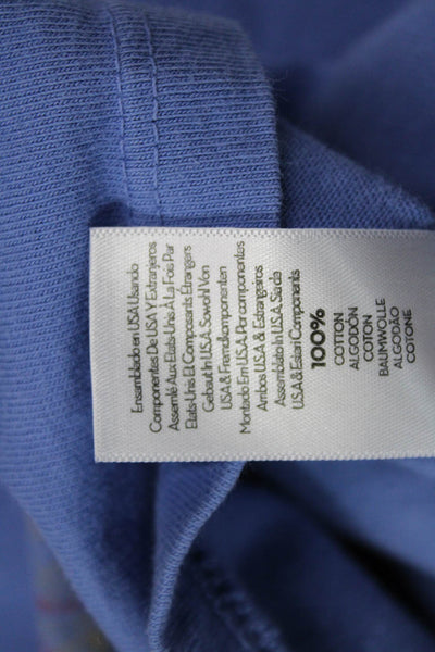 Mother Women Cropped Graphic Blue Cotton Crewneck T-Shirt Size XS