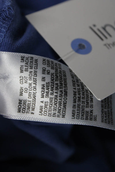 Mother Women Cropped Graphic Blue Cotton Crewneck T-Shirt Size XS