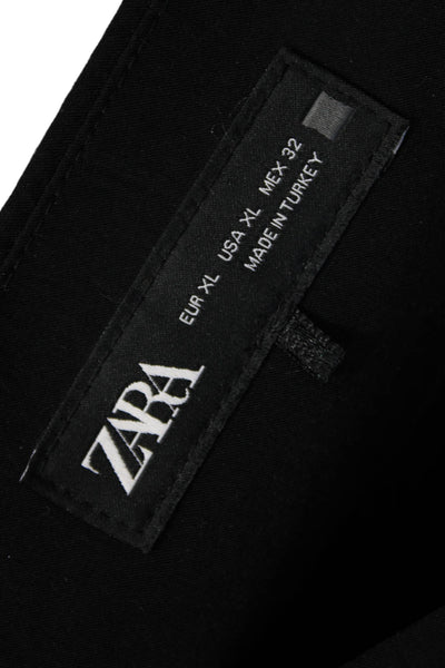 Zara Womens Mini Skater Skort Black 100% Polyester Size XL