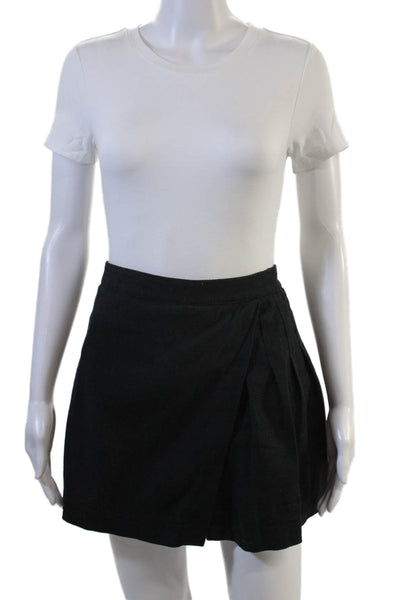 Zara Womens Solid Black Polyester Skort Size XL