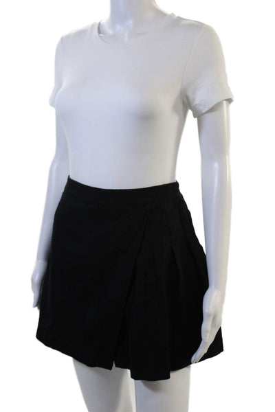 Zara Womens Solid Black Polyester Skort Size XL