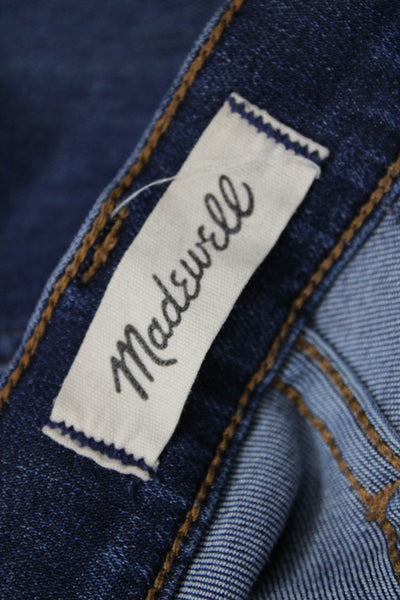 Madewell Women Mom Cropped Jeans Dark Blue High Rise Size 31