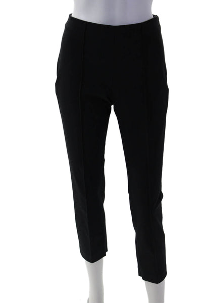 Theory Women Ankle Cropped Dress Pants Black Hook & Eye Size 4