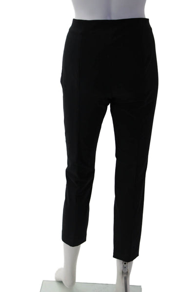 Theory Women Ankle Cropped Dress Pants Black Hook & Eye Size 4