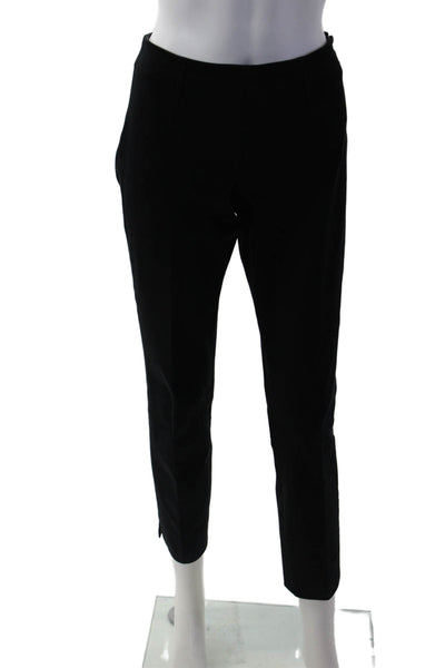 Theory Womens Ankle Dress Pants Black Zip Closure Size 4