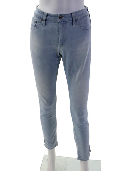 AG-ED Denim Women Ankle Skinny Jeans Light Blue Button Mid Rise Size 27