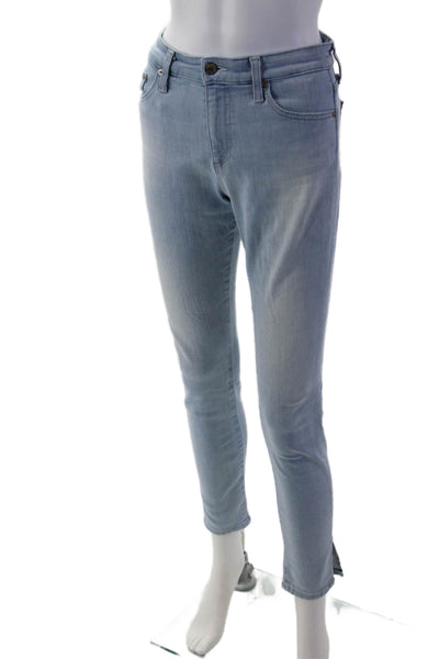 AG-ED Denim Women Ankle Skinny Jeans Light Blue Button Mid Rise Size 27