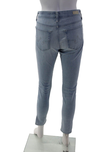 AG-ED Denim Women Ankle Skinny Jeans Light Blue Button Mid Rise Size 27