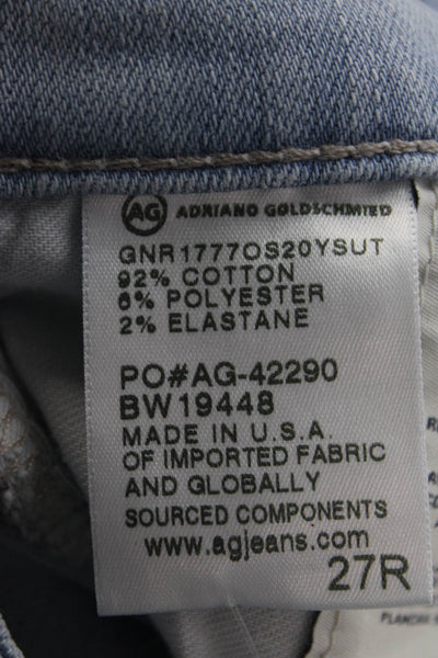 AG-ED Denim Women Ankle Skinny Jeans Light Blue Button Mid Rise Size 27