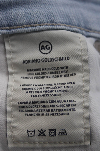 AG-ED Denim Women Ankle Skinny Jeans Light Blue Button Mid Rise Size 27
