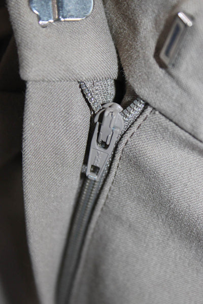 Theory Unisex Bermuda Chino Shorts Brown Hook & Eye Size 2