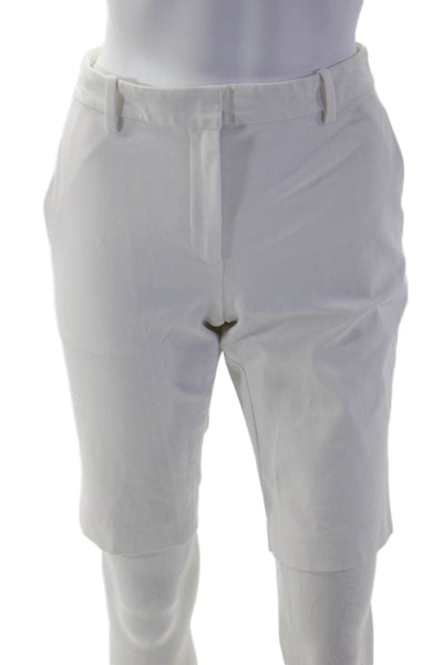 Theory Unisex Bermuda Shorts White Hook & Eye Size 2