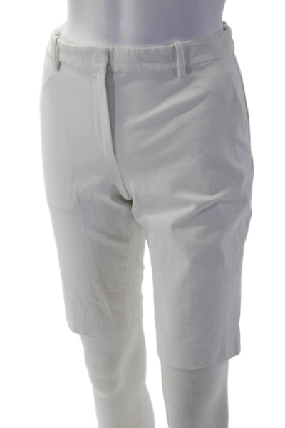 Theory Unisex Bermuda Shorts White Hook & Eye Size 2
