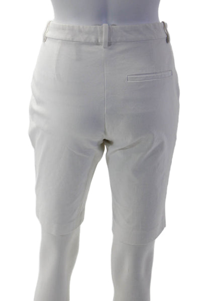 Theory Unisex Bermuda Shorts White Hook & Eye Size 2