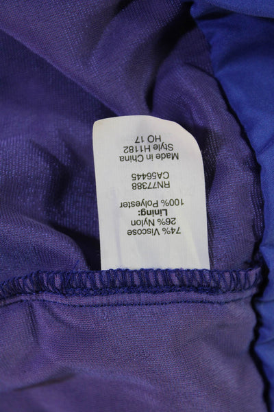 J Crew Womens Dark Blue Sleeveless Round Neck Blouse 74% Viscose Size 12