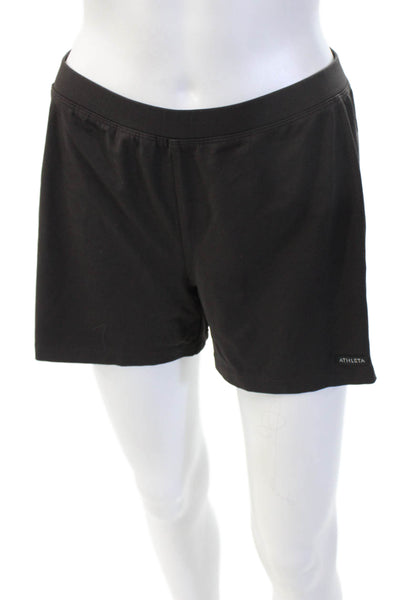 Athleta Unisex Black Coolmax Lycra Sports Shorts Size S