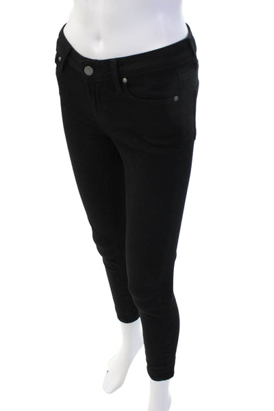 Paige Women Black Ankle Skinny Jeans Mid Rise Size 26