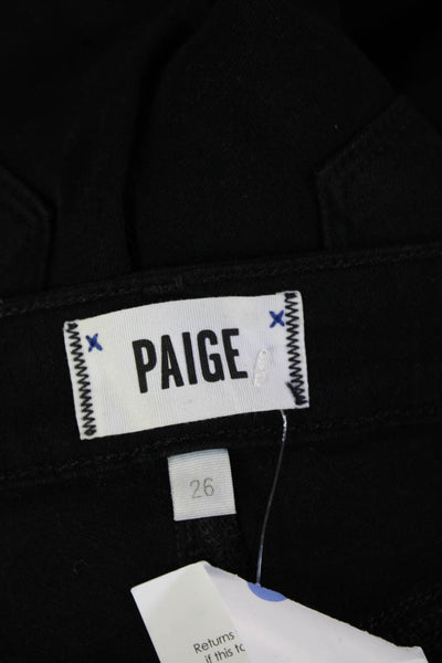 Paige Women Black Ankle Skinny Jeans Mid Rise Size 26