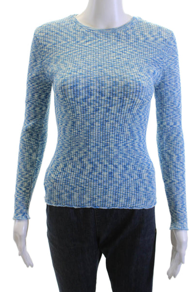 Paris Atelier + Other Stories Unisex Pullover Sweater Blue Geometric Size S