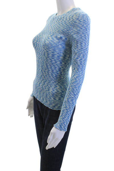 Paris Atelier + Other Stories Unisex Pullover Sweater Blue Geometric Size S