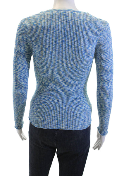 Paris Atelier + Other Stories Unisex Pullover Sweater Blue Geometric Size S