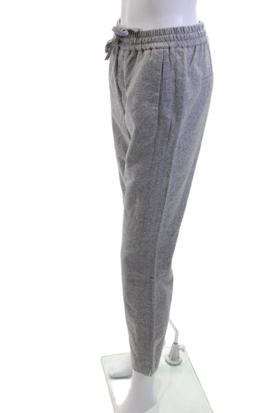 Whistles Women Jogger Sweatpants Gray Drawstring Wool Blend Size 2