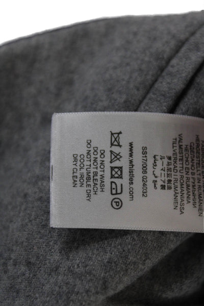Whistles Women Jogger Sweatpants Gray Drawstring Wool Blend Size 2