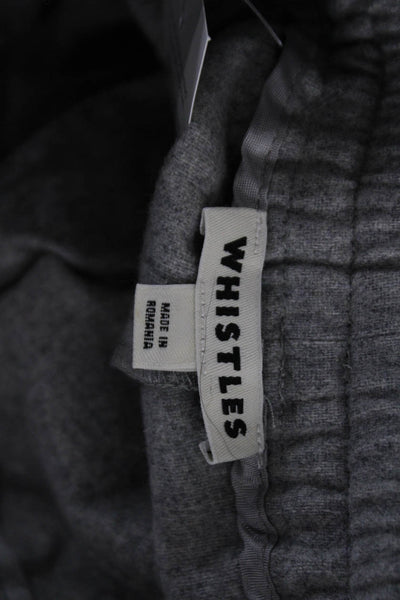 Whistles Women Jogger Sweatpants Gray Drawstring Wool Blend Size 2
