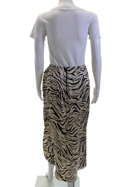 Show Me Your Mumu Women Beige Animal Print Wrap Maxi Skirt Size S