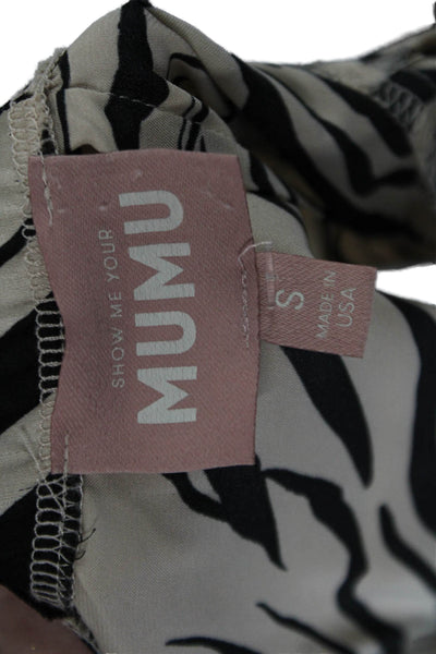 Show Me Your Mumu Women Beige Animal Print Wrap Maxi Skirt Size S