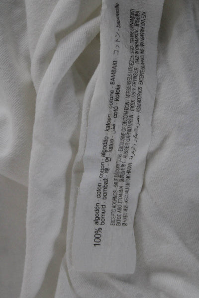 Zara Womens Basic Sleeveless Crew Neck Cotton T-Shirt White Size S