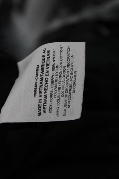 Nike Women Bomber Jacket Black Nylon Graphic Zip 90s Size S