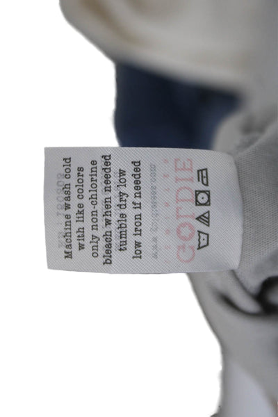 Goldie Women Gray 100% Pima Cotton V-Neck Short Sleeve Basic T-Shirt Size M