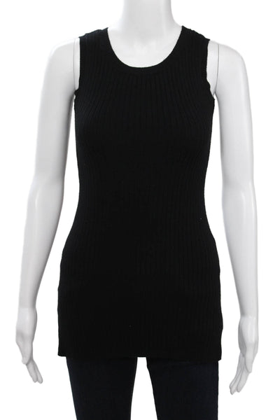 Habitual Womens Basic Tunic Tank Sleeveless Black Round Neck Size 10