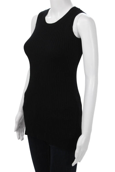 Habitual Womens Basic Tunic Tank Sleeveless Black Round Neck Size 10