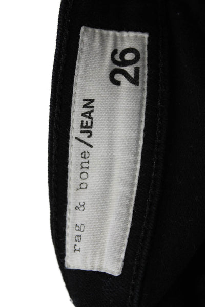 Rag & Bone Womens Cropped Flared Black Jeans Size 26