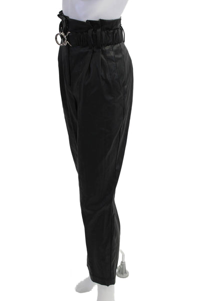 Derek Lam 10 Crosby Women Paperbag Cropped Ankle Pants Black Size 4