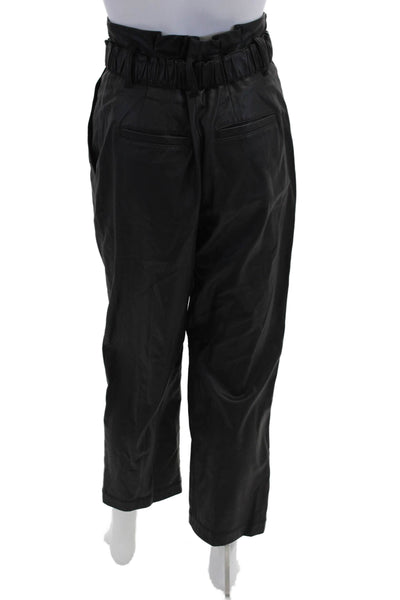 Derek Lam 10 Crosby Women Paperbag Cropped Ankle Pants Black Size 4
