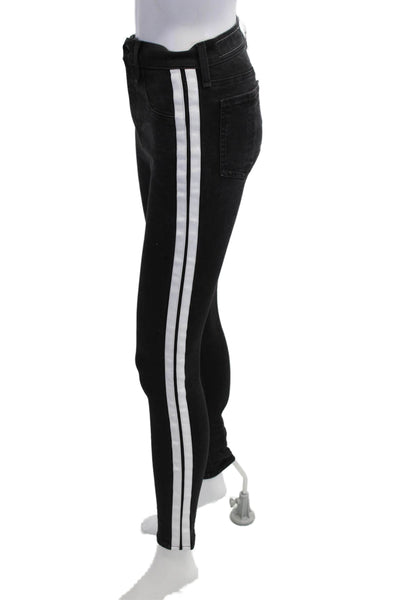 Rag & Bone Jean Womens Skinny Jegging Black Striped Mid Rise Size 27