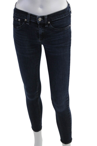 Rag & Bone Jean Womens Ankle Skinny Jeans Dark Blue Size 25